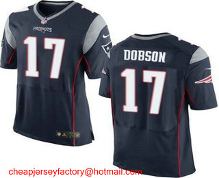Men's New England Patriots #17 Aaron Dobson Navy Blue Team Color Stitched NFL Nike Elite Jersey