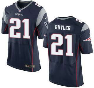 Men's New England Patriots #21 Malcolm Butler Navy Blue Team Color 2015 NFL Nike Elite Jersey