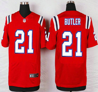 Men's New England Patriots #21 Malcolm Butler Red Alternate NFL Nike Elite Jersey