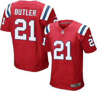 Men's New England Patriots #21 Malcolm Butler Red Alternate NFL Nike Elite Jersey