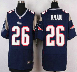 Men's New England Patriots #26 Logan Ryan Navy Blue Team Color NFL Nike Elite Jersey