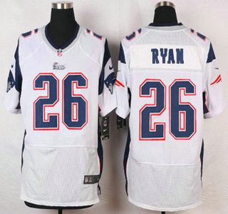 Men's New England Patriots #26 Logan Ryan White Road NFL Nike Elite Jersey