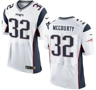Men's New England Patriots #32 Devin McCourty White Road 2015 NFL Nike Elite Jersey