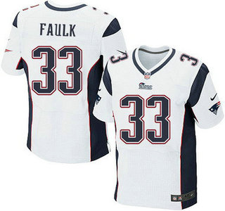 Men's New England Patriots #33 Kevin Faulk White Retired Player NFL Nike Elite Jersey