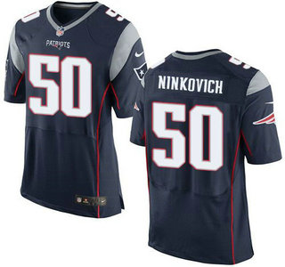 Men's New England Patriots #50 Rob Ninkovich Navy Blue Team Color 2015 NFL Nike Elite Jersey