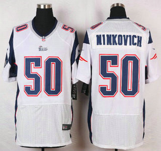 Men's New England Patriots #50 Rob Ninkovich White Road NFL Nike Elite Jersey