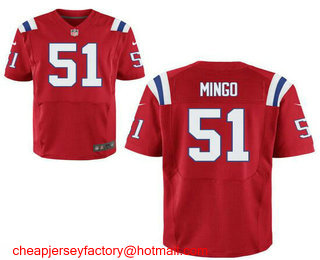 Men's New England Patriots #51 Barkevious Mingo Red Alternate Stitched NFL Nike Elite Jersey