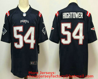Men's New England Patriots #54 Dont'a Hightower Navy Blue 2020 NEW Vapor Untouchable Stitched NFL Nike Limited Jersey