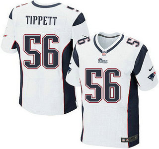 Men's New England Patriots #56 Andre Tippett White Retired Player NFL Nike Elite Jersey