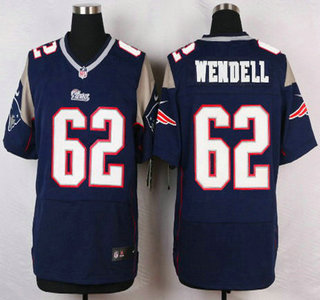 Men's New England Patriots #62 Ryan Wendell Navy Blue Team Color NFL Nike Elite Jersey
