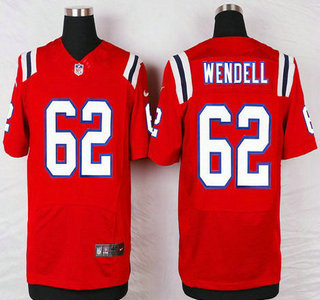 Men's New England Patriots #62 Ryan Wendell Red Alternate NFL Nike Elite Jersey
