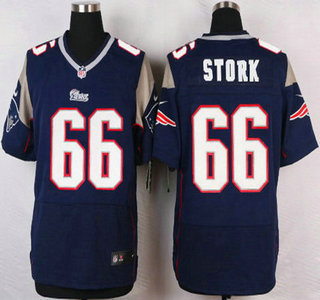 Men's New England Patriots #66 Bryan Stork Navy Blue Team Color NFL Nike Elite Jersey