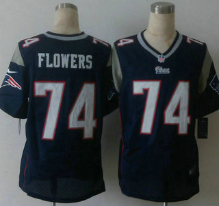 Men's New England Patriots #74 Trey Flowers Nike Navy Blue Elite Jersey