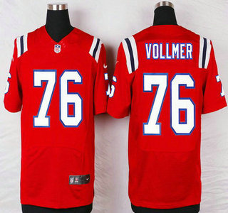 Men's New England Patriots #76 Sebastian Vollmer Red Alternate NFL Nike Elite Jersey