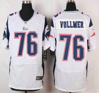 Men's New England Patriots #76 Sebastian Vollmer White Road NFL Nike Elite Jersey