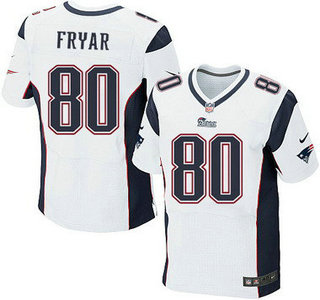 Men's New England Patriots #80 Irving Fryar White Retired Player NFL Nike Elite Jersey