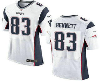 Men's New England Patriots #83 Martellus Bennett White NFL Elite Jersey