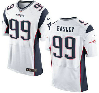 Men's New England Patriots #99 Dominique Easley White Road 2015 NFL Nike Elite Jersey