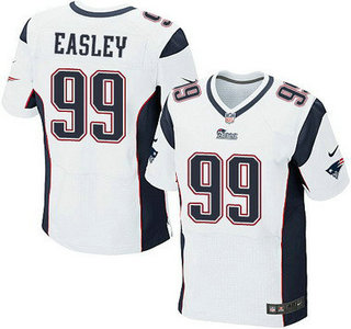 Men's New England Patriots #99 Dominique Easley White Road NFL Nike Elite Jersey