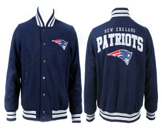 Men's New England Patriots Navy Stitched Jacket