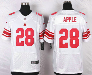 Men's New York Giants #28 Eli Apple White Road NFL Nike Elite Jersey