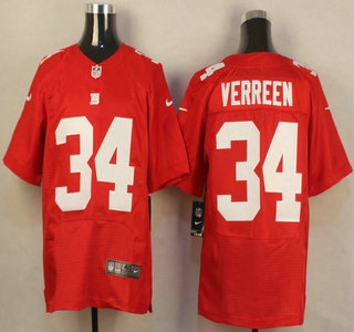 Men's New York Giants #34 Shane Vereen Red Alternate NFL Nike Elite Jersey