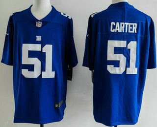 Men's New York Giants #51 Abdul Carter Limited Blue Vapor Jersey