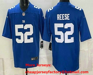 Men's New York Giants #52 Arvell Reese Limited Blue Vapor Jersey