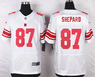 Men's New York Giants #87 Sterling Shepard White Road NFL Nike Elite Jersey