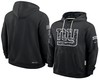 Men's New York Giants Black 2026 Salute to Service Sideline Pullover Hoodie