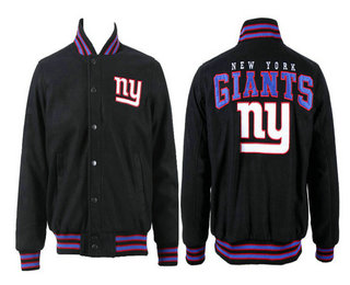 Men's New York Giants Black Stitched Jacket