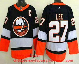 Men's New York Islanders #27 Anders Lee Navy 2021 Reverse Retro Authentic Jersey