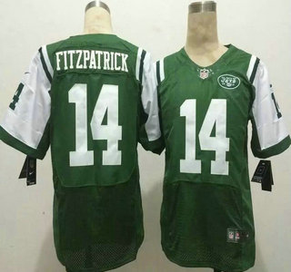 Men's New York Jets #14 Ryan Fitzpatrick Green Team Color NFL Nike Elite Jersey