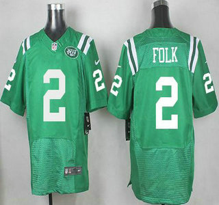 Men's New York Jets #2 Nick Folk Nike Kelly Green Color Rush 2015 NFL Elite Jersey