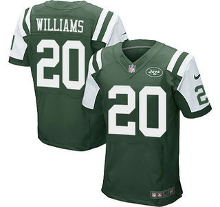 Men's New York Jets #20 Marcus Williams Green Team Color NFL Nike Elite Jersey