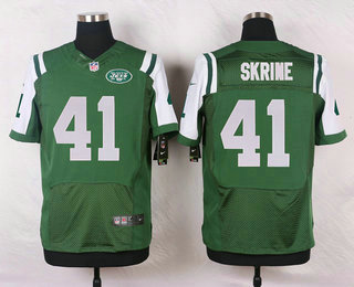 Men's New York Jets #41 Buster Skrine Green Team Color NFL Nike Elite Jersey
