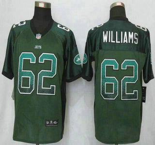 Men's New York Jets #62 Leonard Williams Nike Drift Fashion Green Elite Jersey