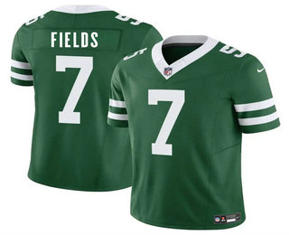 Men's New York Jets #7 Justin Fields Green FUSE Vapor Limited Stitched Jersey