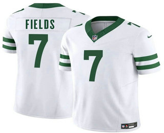 Men's New York Jets #7 Justin Fields White FUSE Vapor Limited Stitched Jersey