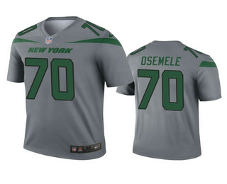 Men's New York Jets #70 Kelechi Osemele Gray Inverted Legend Jersey