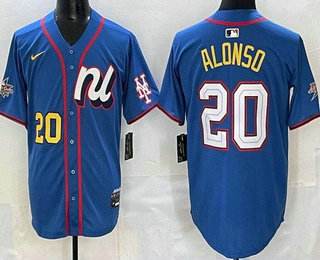 Men's New York Mets #20 Pete Alonso Blue 2025 All Star Limited Jersey