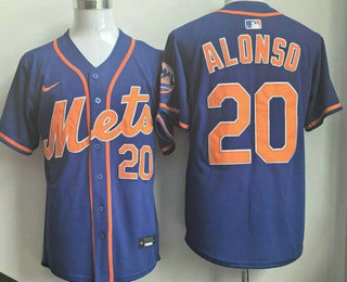 Men's New York Mets #20 Pete Alonso Blue Limited Jersey
