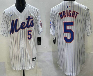 Men's New York Mets #5 David Wright White Limited Jersey