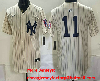 Men's New York Yankees #11 Anthony Volpe Cream 1939 Throwback Jersey