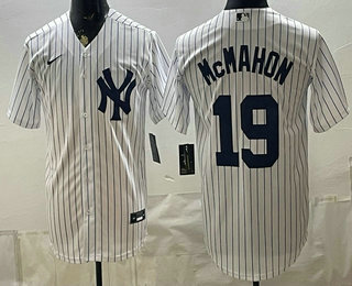 Men's New York Yankees #19 Ryan McMahon White Cool Base Stitched Jersey