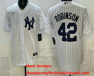 Men's New York Yankees #42 Jackie Robinson White Cool Base Jersey