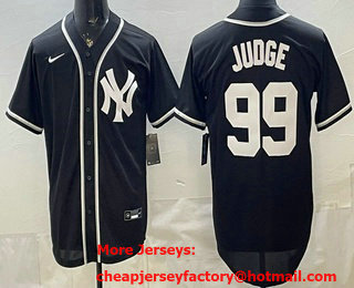 Men's New York Yankees #99 Aaron Judge 2026 Black Fashion Cool Base Jersey
