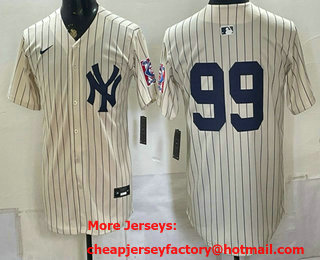 Men's New York Yankees #99 Aaron Judge Cream 1939 Throwback Jersey