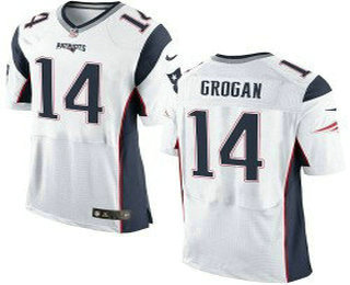 Men's New England Patriots #14 Steve Grogan White Retired Player NFL Nike Elite Jersey