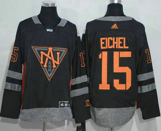 Men's North America Hockey #15 Jack Eichel Black 2016 World Cup of Hockey Stitched WCH Game Jersey